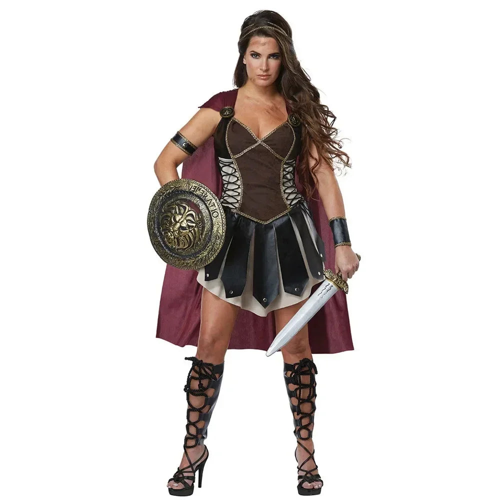 Costume di Halloween de Cosplay Meddiéval pour Homme et Femme, Déguisement de Spartiate, Kokor, Gladiatore, alier orale Royal