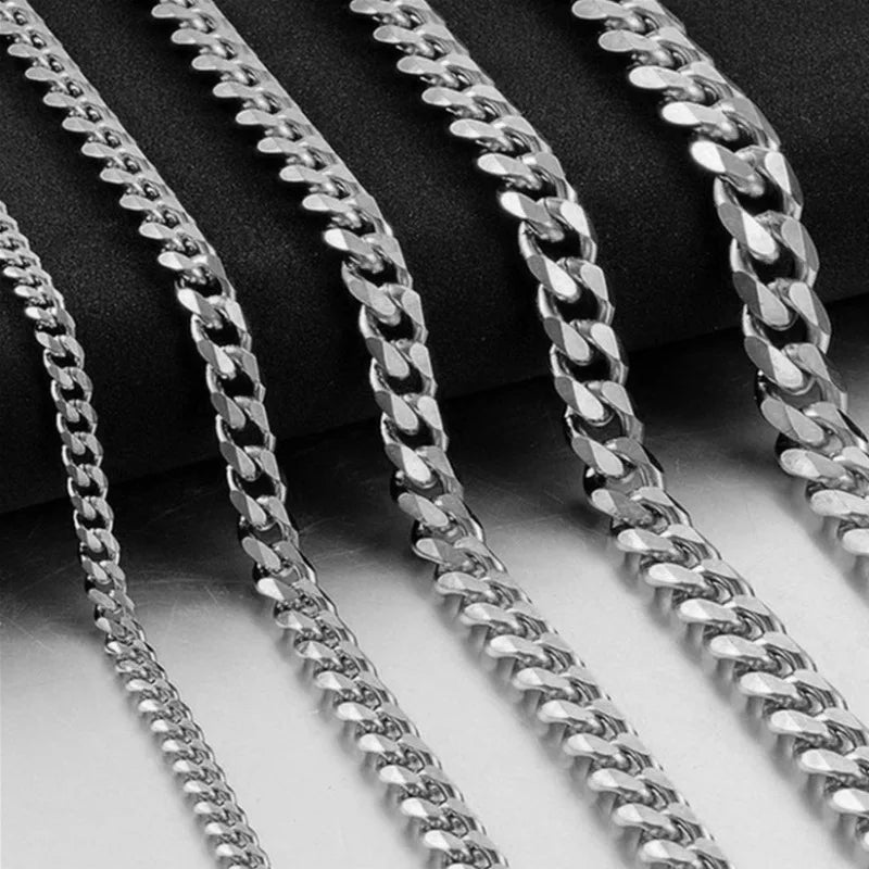 Collane a catena cubana in acciaio inossidabile per donna Uomo Collana lunga hip-hop sul collo Accessori per gioielli di moda Regali per amici