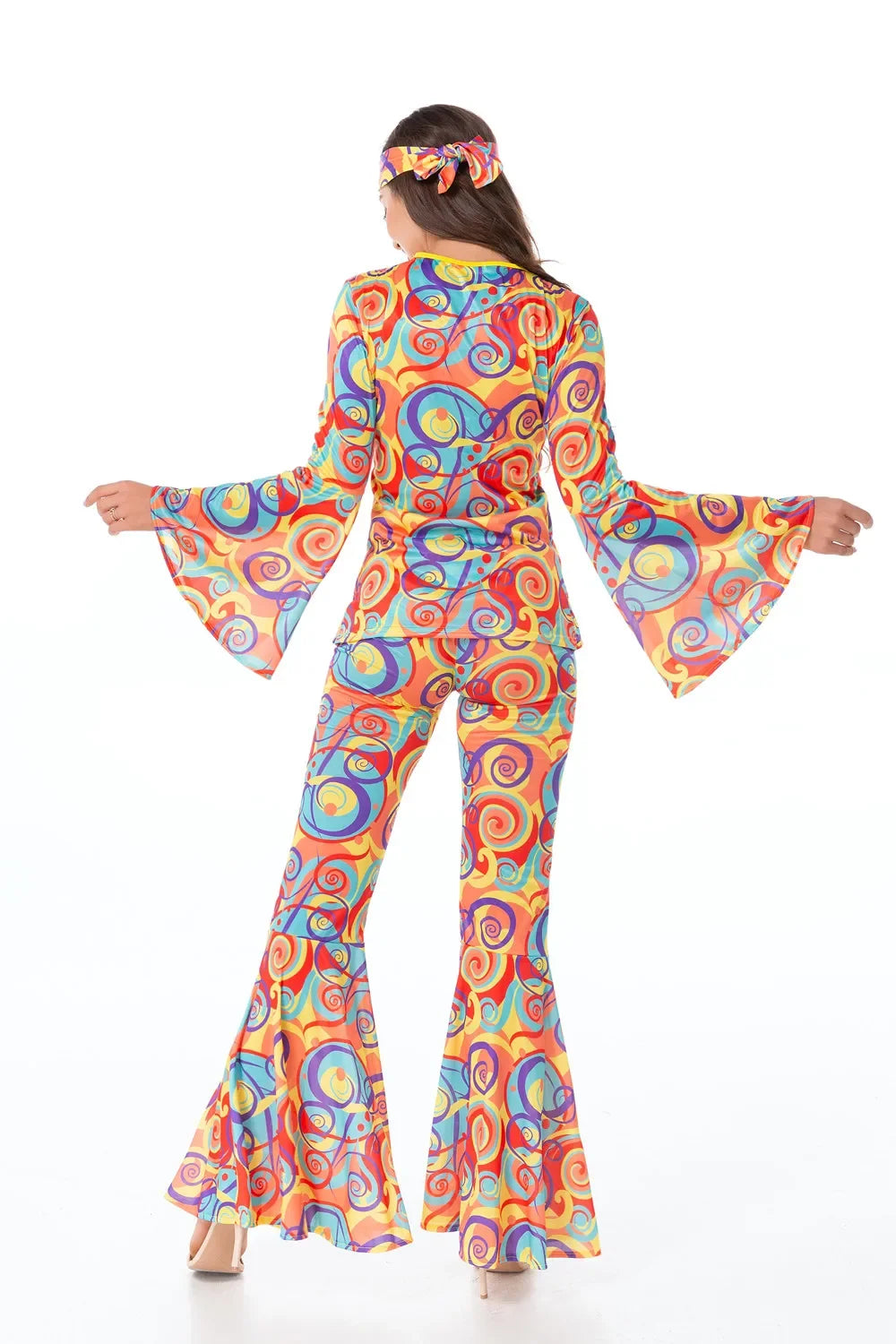 Costumi di Halloween Uomo Donna Retro anni '80 Costume hippie Disco Hip-Hop Coppie Cosplay Festa di carnevale Fancy Dress Up per adulti