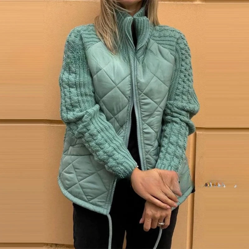 Giacca da donna Cappotto invernale da donna Cappotto imbottito con zip a maniche lunghe Autunno