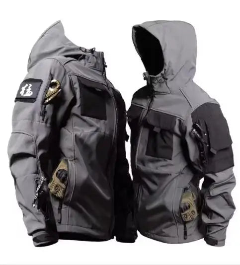 Giacche tattiche uomo pelle di squalo giacca militare Soft Shell impermeabile in pile antivento caldo moto Multi-tasche cappotti militari