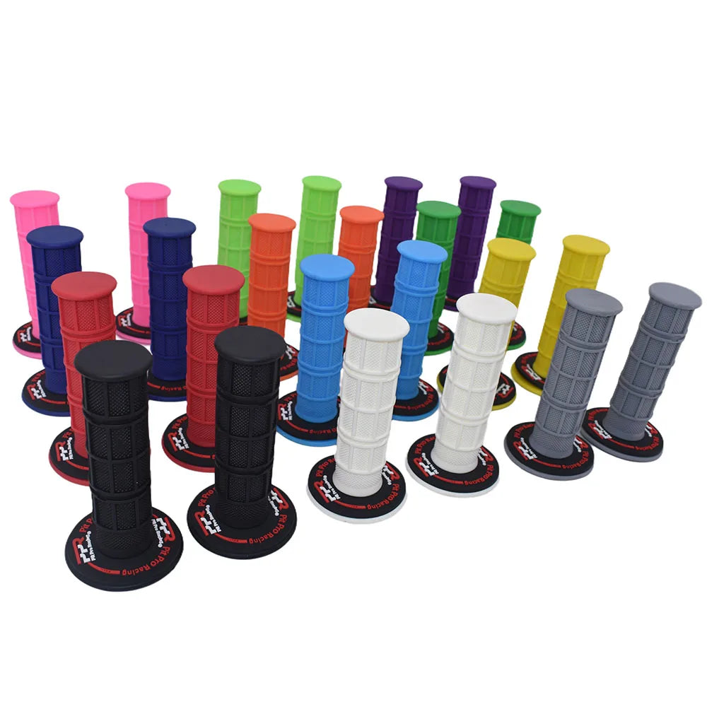 Manopole per bici da cross colorate morbide Pit Bike rosso/verde/azzurro/verde chiaro/arancione/grigio/rosa/blu scuro/nero/bianco/giallo