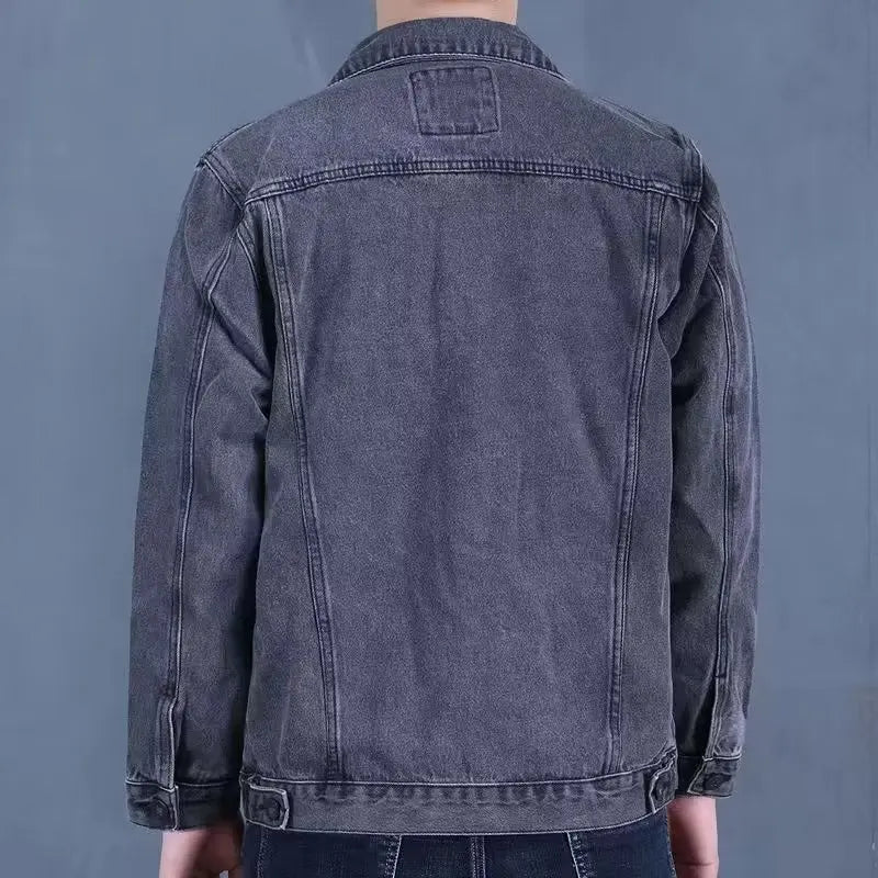 Giacche di Jeans uomo cappotto di Jeans per uomo abbigliamento da lavoro autunnale giacca di Jeans neri da uomo vendita di giacche abito in abiti di Jeans camicetta maschile