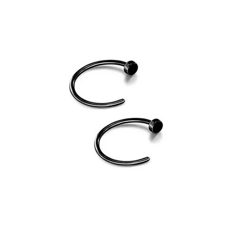 2/6 pezzi anelli da naso finti per le donne, anelli per labbra in acciaio inossidabile 316L anello labret narice cerchio piercing borchie gioielli penetranti al naso