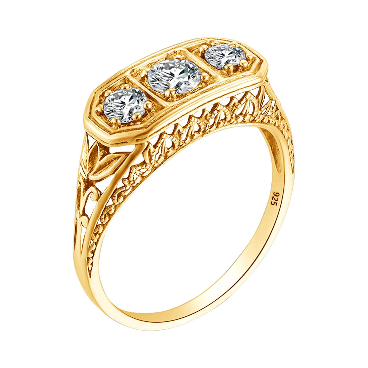 Anello in argento Sterling Moissanite 3 Stone per donna con certificato gioielli di fidanzamento di lusso 2024 regalo di tendenza per una ragazza vendita