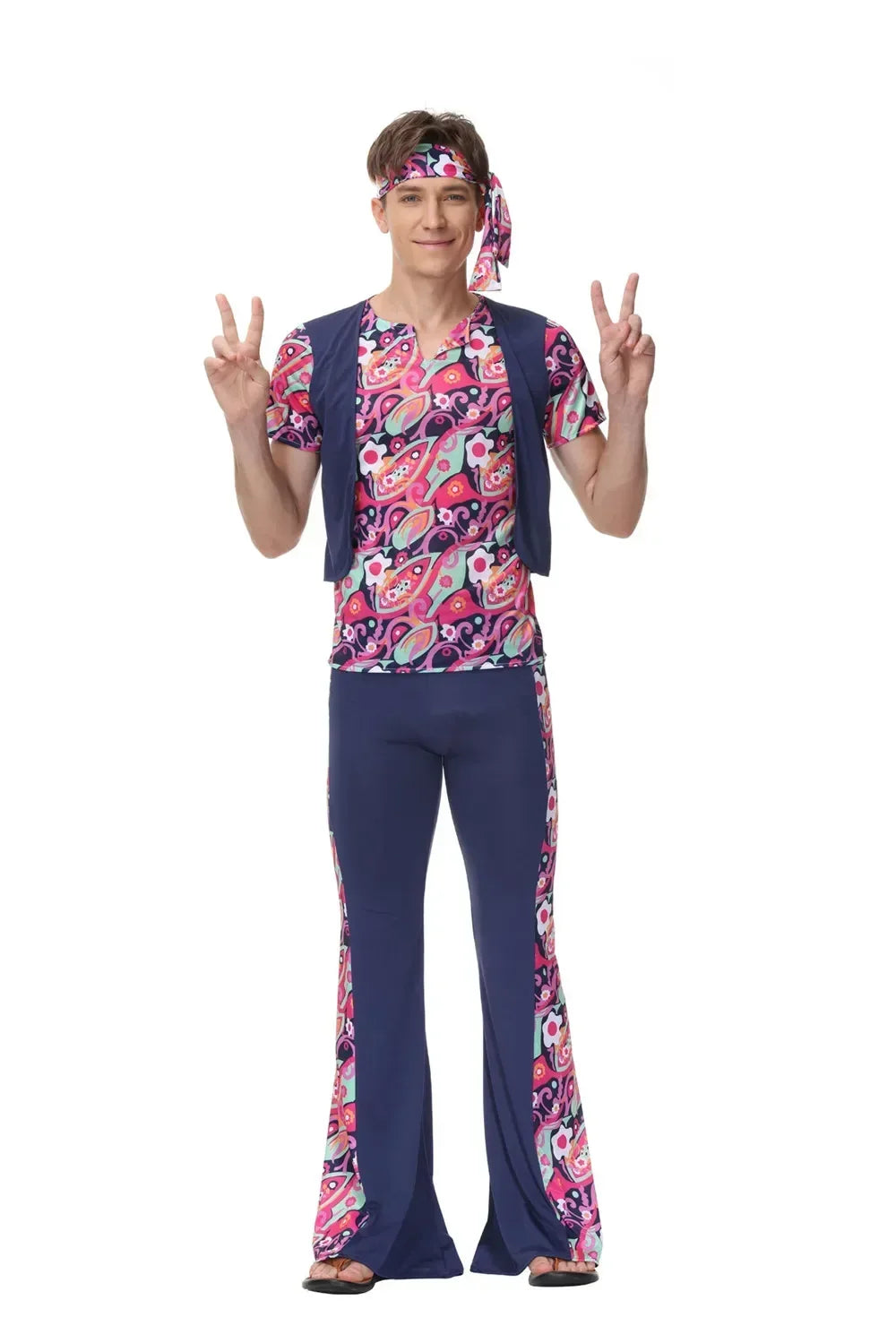 Costumi di Halloween Uomo Donna Retro anni '80 Costume hippie Disco Hip-Hop Coppie Cosplay Festa di carnevale Fancy Dress Up per adulti