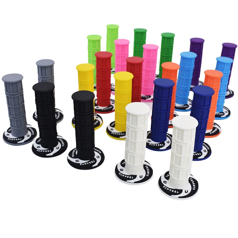 Manopole per bici da cross colorate morbide Pit Bike rosso/verde/azzurro/verde chiaro/arancione/grigio/rosa/blu scuro/nero/bianco/giallo