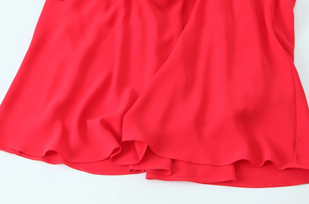 Abito midi drappeggiato da donna, collo dritto, spalline sottili, abiti femminili senza schienale, moda chic