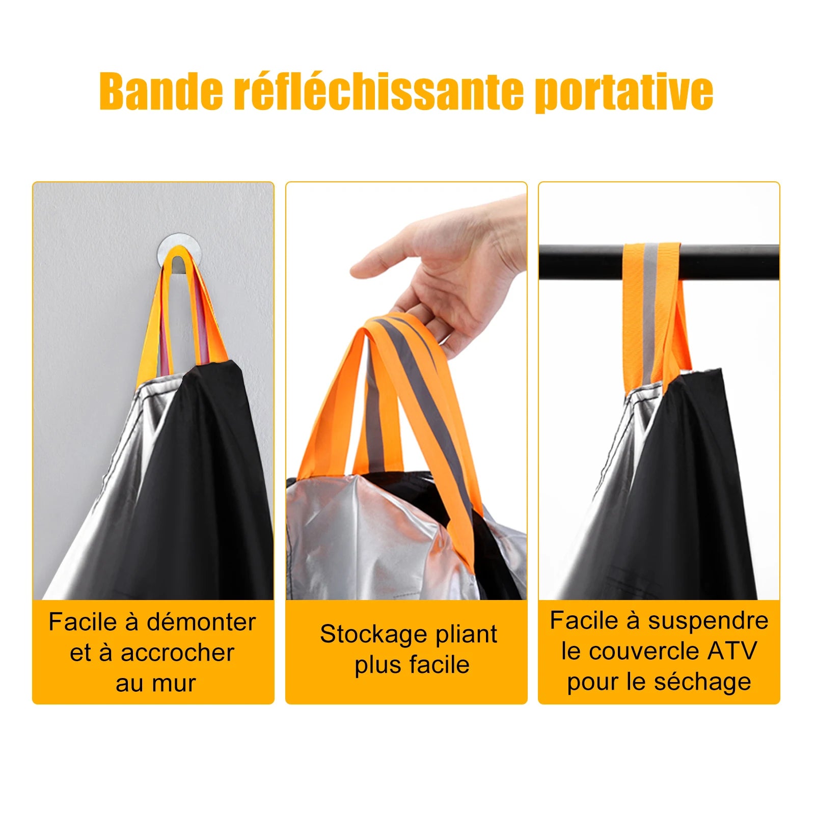 Quad Bike ATV 4x4 Moto Bike Cover Universale Impermeabile Pioggia Moto Veicolo Scooter Kart Moto Coperture Striscia Riflettente D