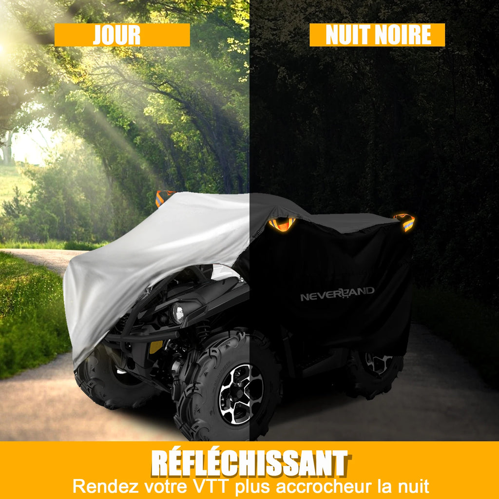 Quad Bike ATV 4x4 Moto Bike Cover Universale Impermeabile Pioggia Moto Veicolo Scooter Kart Moto Coperture Striscia Riflettente D
